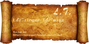 Lézinger Témisz névjegykártya